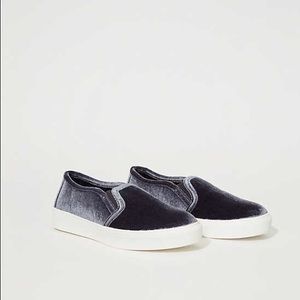 Loft Blue Velvet Slip On Sneakers